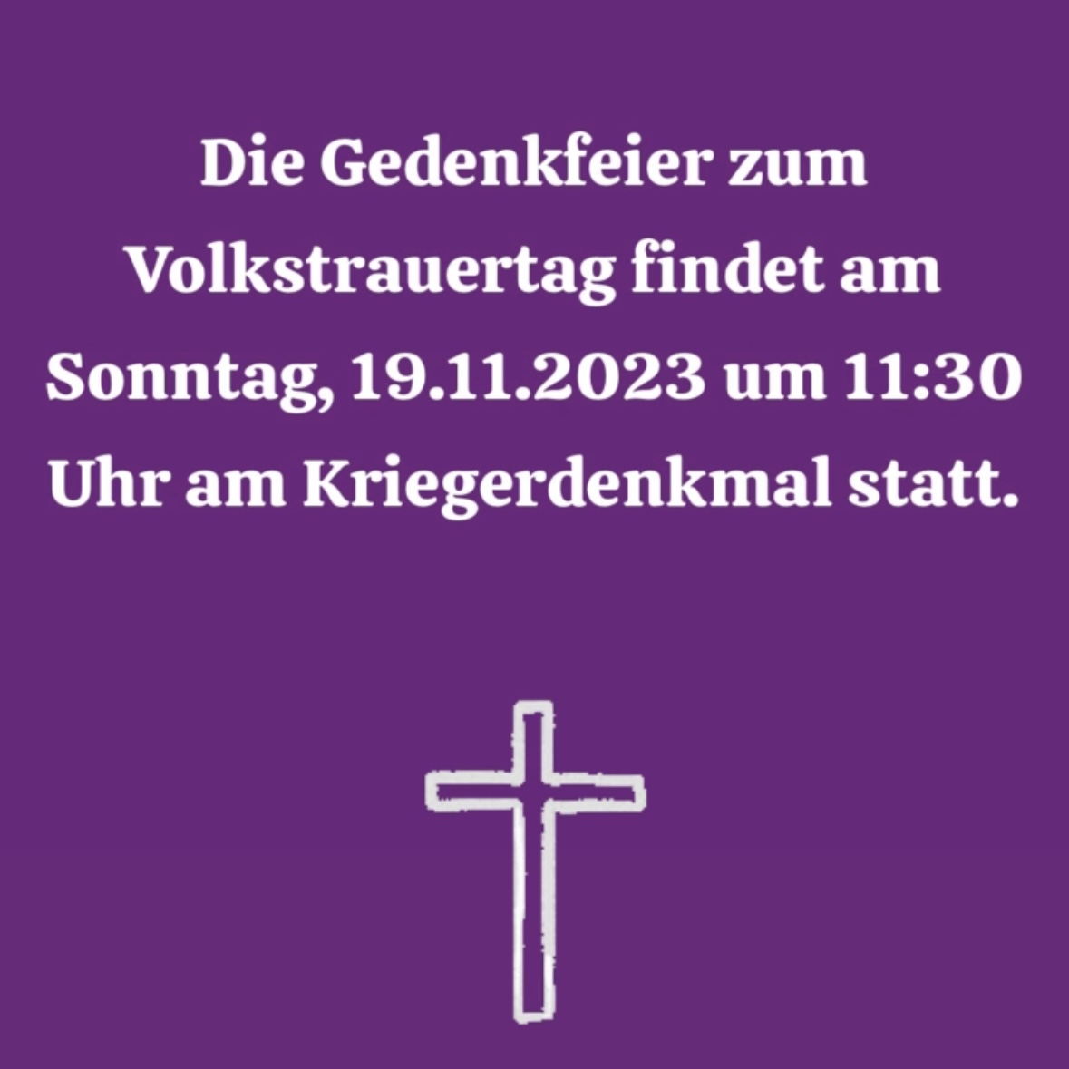 Gedenken zum Volkstrauertag 2023
