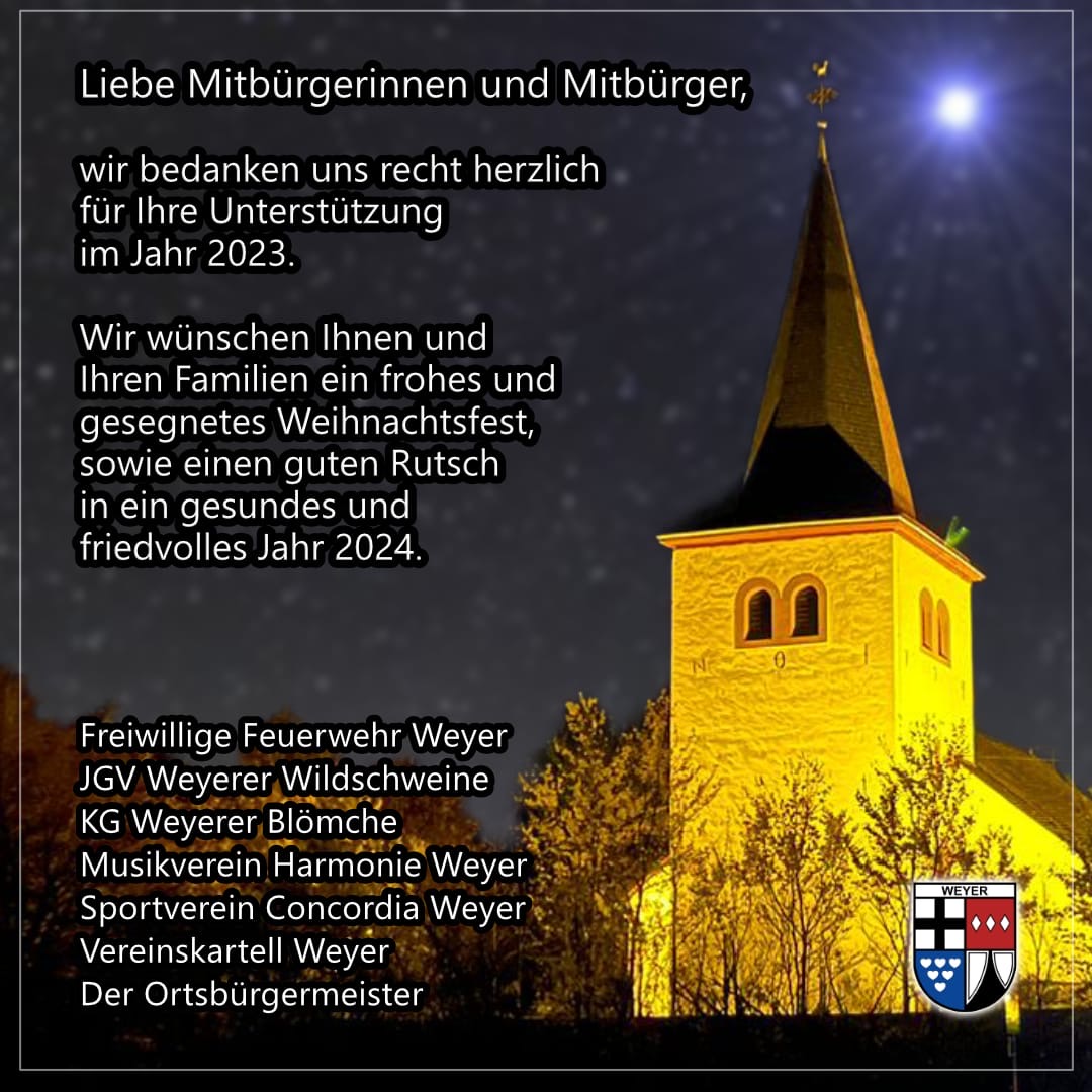 Eine fröhliche Weihnachtszeit und Danke für ein tolles Jahr 2023