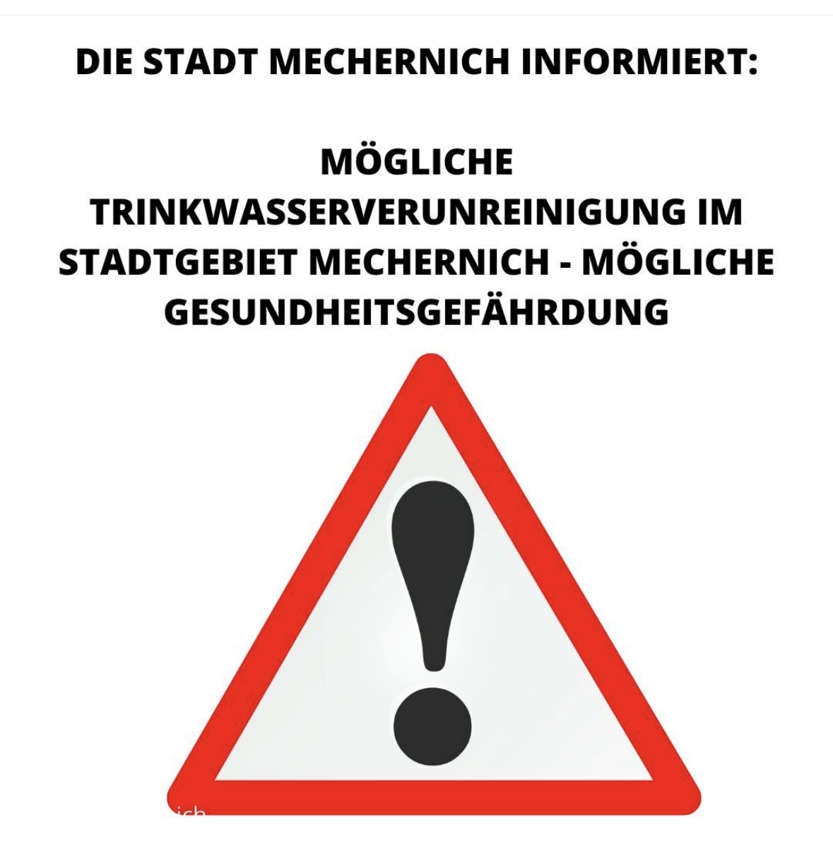 +++ WARNUNG DER BEVÖLKERUNG +++