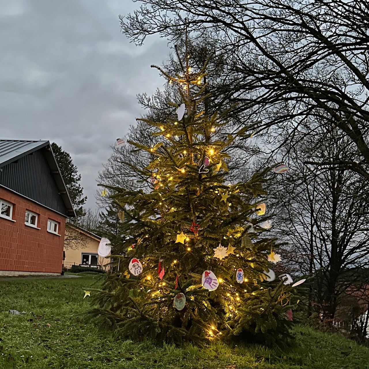 Kita schmückt erstmals Weihnachtsbaum in Weyer