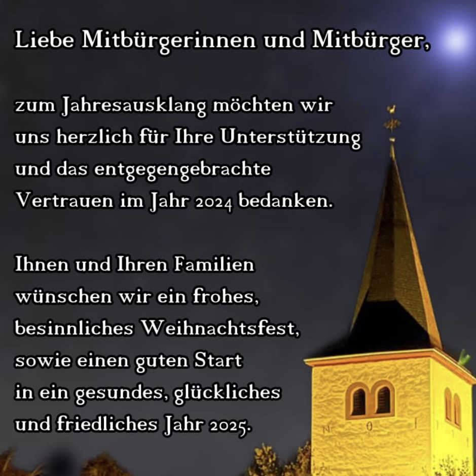 Eine fröhliche Weihnachtszeit und Danke für ein tolles Jahr 2024
