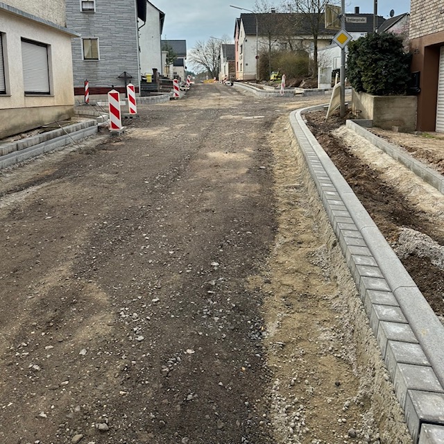Fortschritt bei der sanierung Hauptstraße