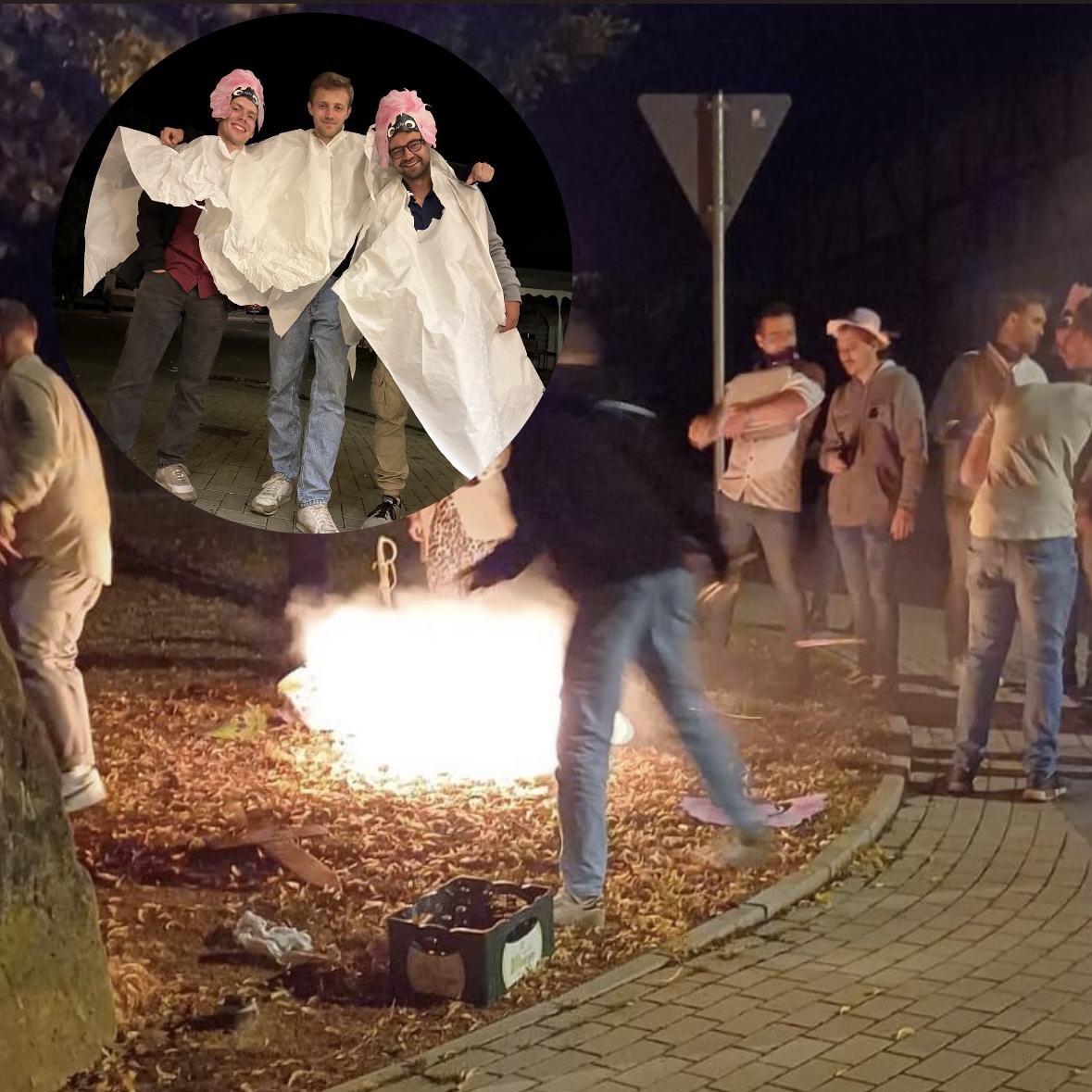 Mit weißer Tischdecke und letzter Ehre: Die Kirmes wird begraben