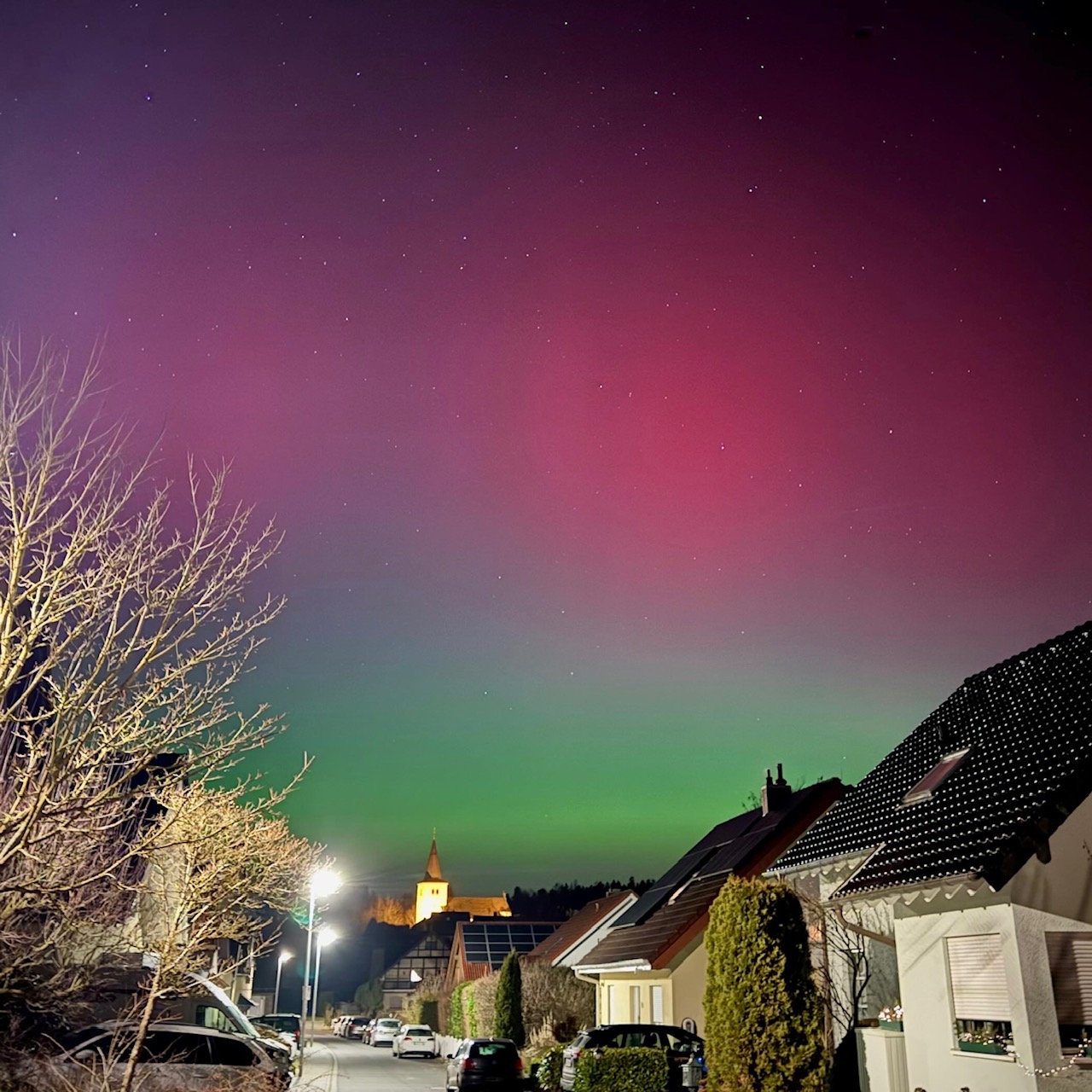 Seltene Polarlichter erstrahlten über Weyer