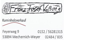 Kaminholzverkauf Franz Josef Wassong