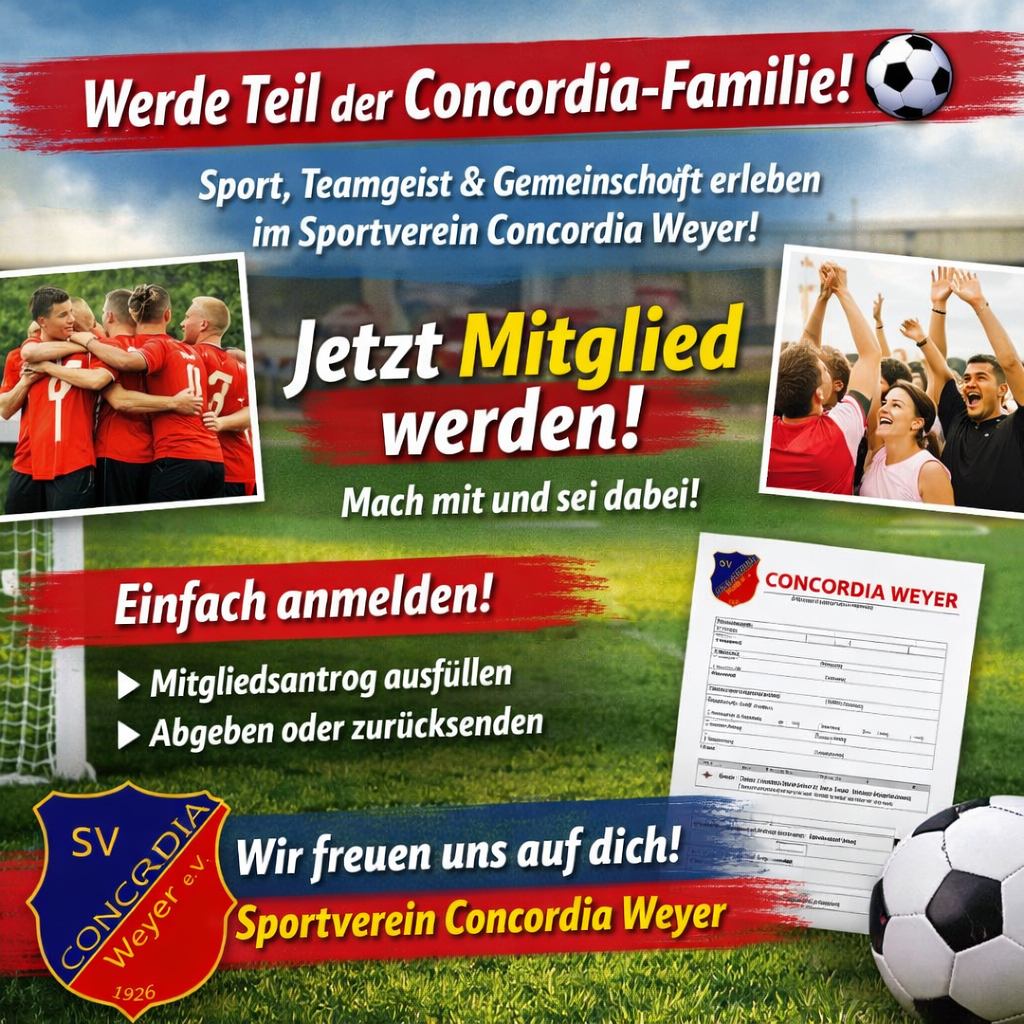 Werde Teil der Concordia-Familie! ⚽️