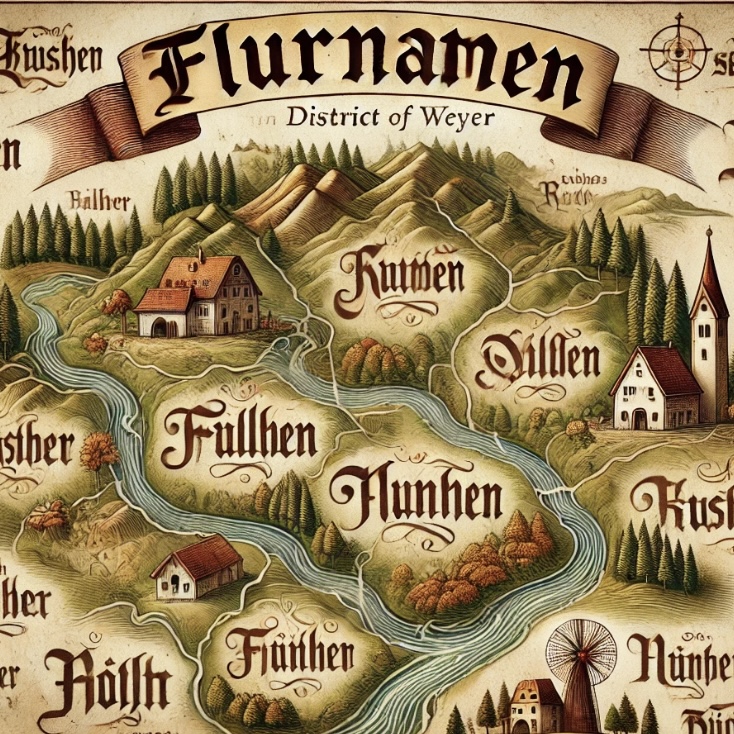 Flurnamen in der Gemarkung Weyer