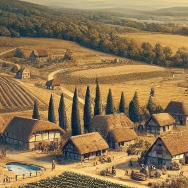 Römische Besiedlung. Landgüter und Gehöfte