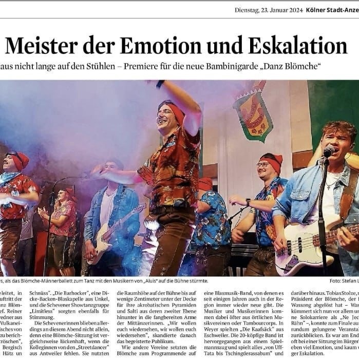"Blömche" sind Meister der Emotion und Eskalation