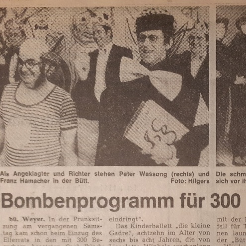 Bombemprogramm für 300 Weyerer Jecken