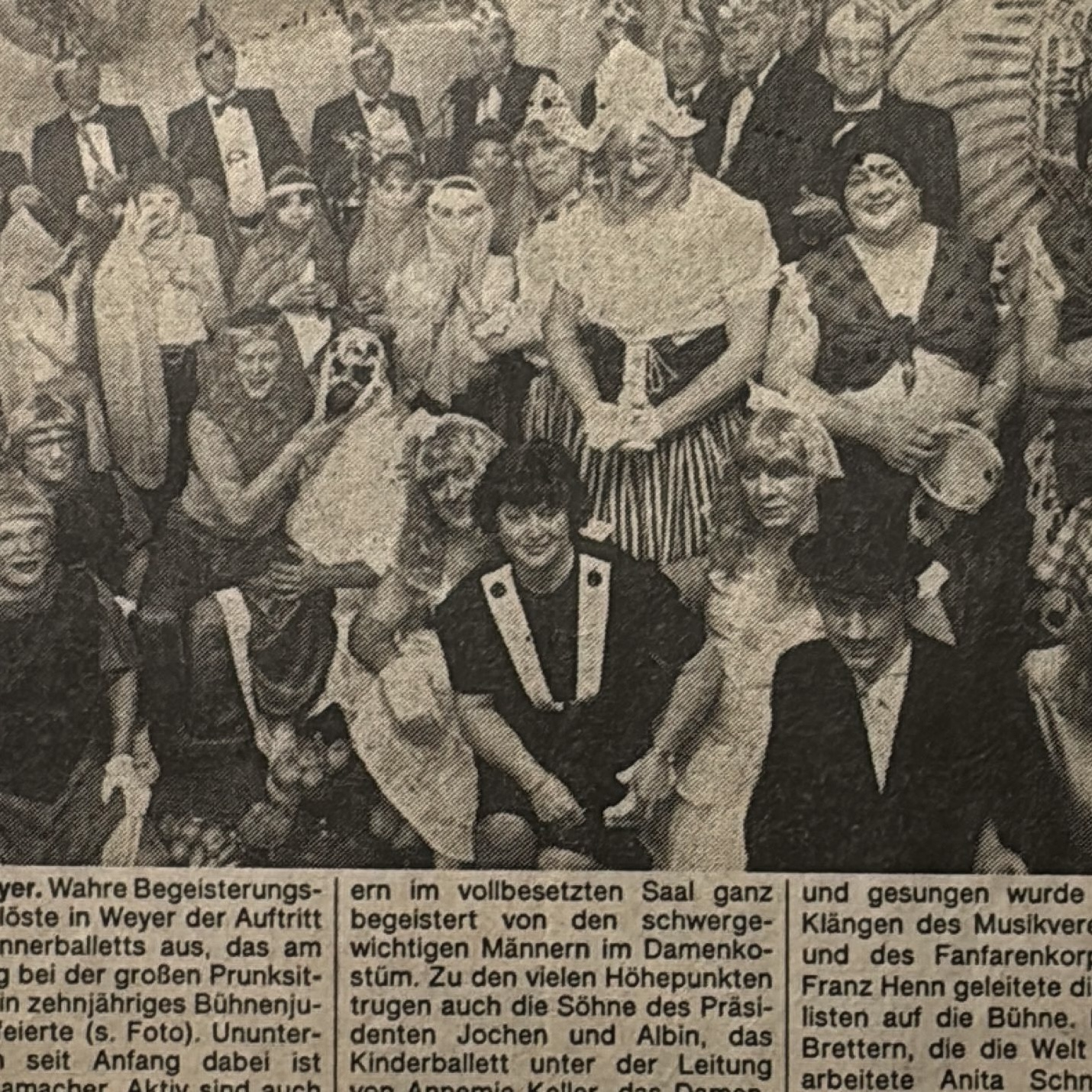 Das Männerballett löste Begeisterungsstürme aus