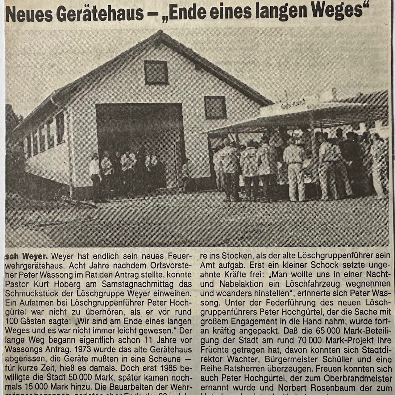 Neues Gerätehaus - Ende eines langen Weges