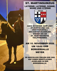 St. Martinsumzug in Weyer 2026